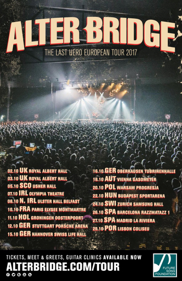 Alter Bridge Announce The Last Hero European Tour 17 Bravewords