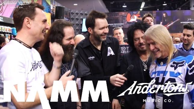 PAUL GILBERT, STEVE LUKATHER, JOHN PETRUCCI And STEVE MORSE Crash The Ernie Ball Booth At NAMM 2017 (Video)