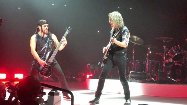 METALLICA's KIRK HAMMETT And ROBERT TRUJILLO Perform TRUST's "Antisocial" At Paris Show; Video Available