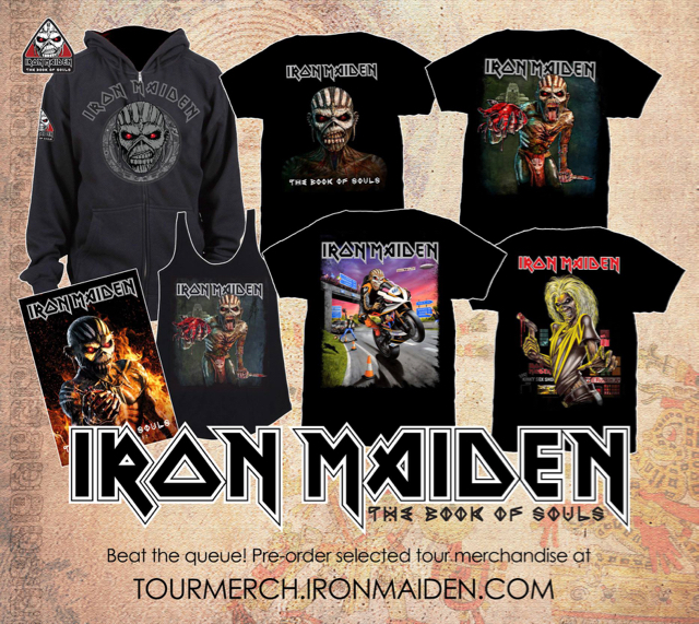 iron maiden tour merch