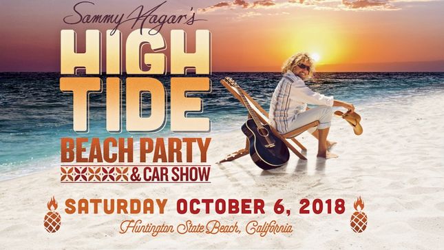 SAMMY HAGAR Announces High Tide Beach Party & Car Show With Special Guests JOE SATRIANI, VINCE NEIL, REO SPEEDWAGON; Announcement Video Streaming