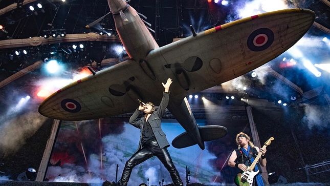 Aces High: IRON MAIDEN Fly Replica Spitfire As Their Sold Out Legacy Of The Beast Tour Lands In The UK