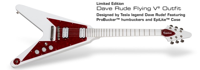 tesla guitarist dave rude s limited edition signature flying v guitar available now video