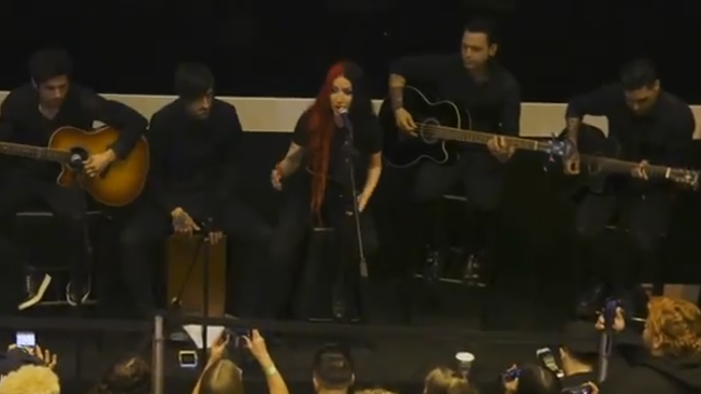 NEW YEARS DAY Perform Acoustic Rendition Of PANTERA's "Fucking Hostile" (Video)