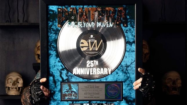 PANTERA Offers Far Beyond Driven Personalized Platinum Record Plaques