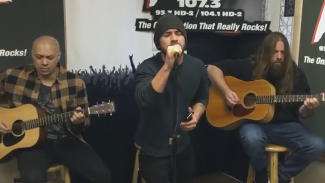 LAMB OF GOD Guitarist MARK MORTON Performs Live Acoustic Version Of "Reveal" At Boston's WAAF Radio Station (Video)