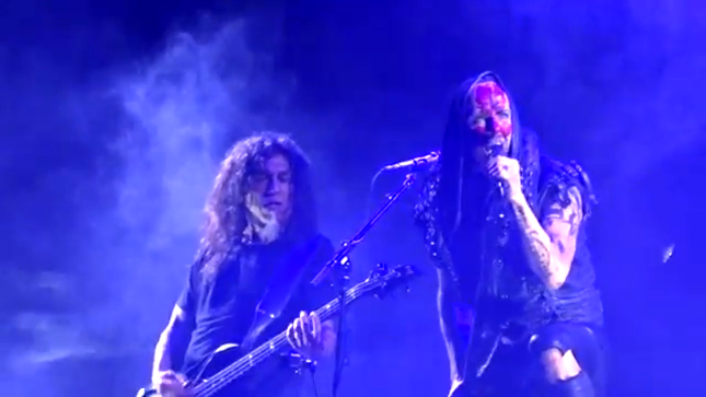 BEHEMOTH Frontman NERGAL Joins SLAYER On Stage In Poland For "Evil Has No Boundaries"; Fan-Filmed Video Posted