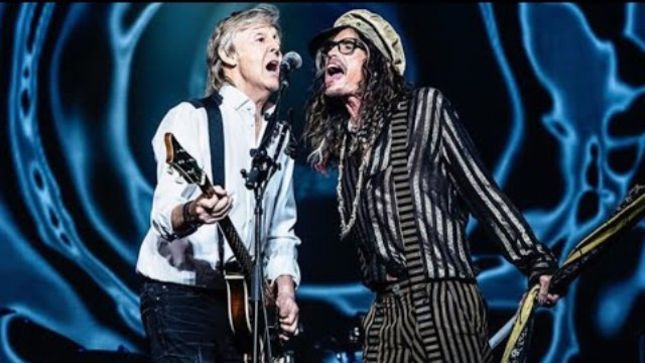 AEROSMITH Frontman STEVEN TYLER Performs THE BEATLES Classic "Helter Skelter" With PAUL McCARTNEY Live In Las Vegas (Video)