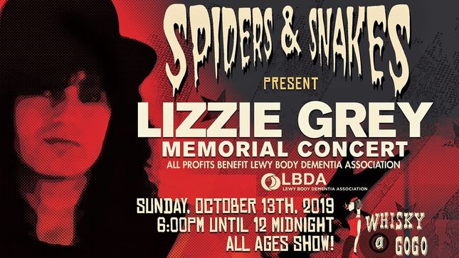 LIZZIE GREY - Memorial Concert For Late SPIDERS & SNAKES Frontman To Benefit Lewy Body Dementia Research