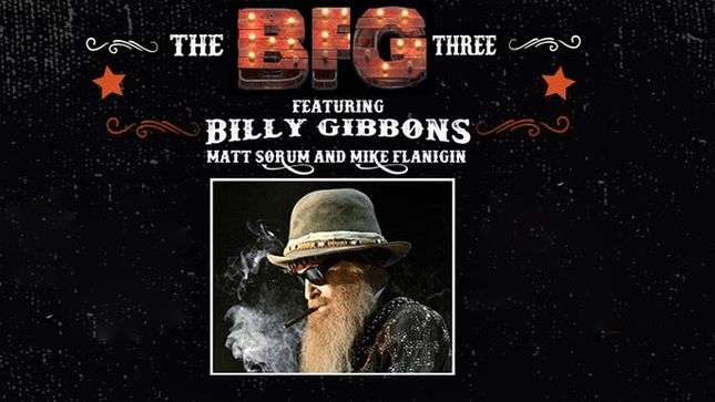 THE BFG THREE Feat. BILLY GIBBONS, MATT SORUM, MIKE FLANIGIN Perform At Music Drives Us Charity Show; Video Available