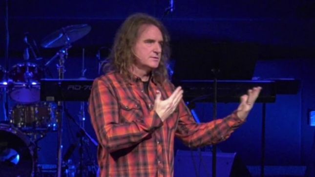 MEGADETH Bassist DAVID ELLEFSON Speaks At Shepherd Of The Desert Lutheran Christian Church In Arizona (Video)