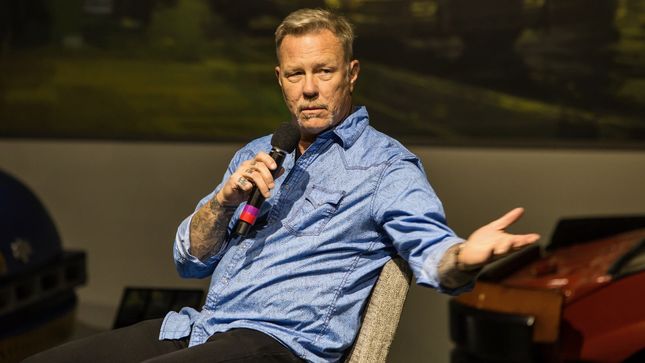METALLICA Frontman JAMES HETFIELD Makes First Post-Rehab Appearance At L.A.'s Petersen Museum; Video, Photos