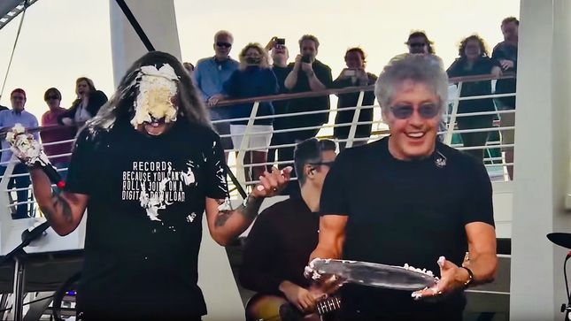 SEBASTIAN BACH Presents ROGER DALTREY With Birthday Cake... And Gets It Back; Video