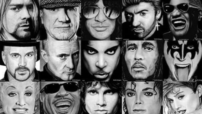 Hand-Drawn Portraits Of Members Of AC/DC, KISS, MOTÖRHEAD, BLACK SABBATH And More Featured In New Book, The Face Of Music