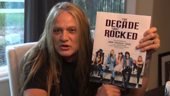 SEBASTIAN BACH Films Unboxing Video For New Book By Photographer MARK WEISS, The Decade That Rocked