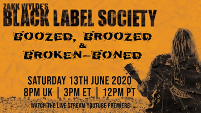 BLACK LABEL SOCIETY - Boozed, Broozed & Broken-Boned, Unblackened Concerts To Stream On YouTube