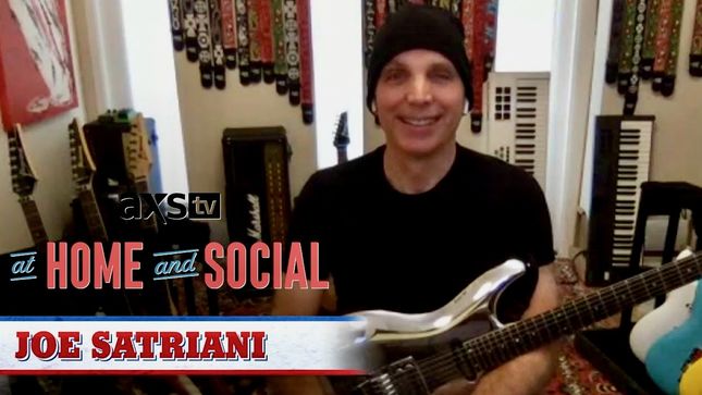 JOE SATRIANI Featured In New Episode Of AXS TV's "At Home And Social"; Video