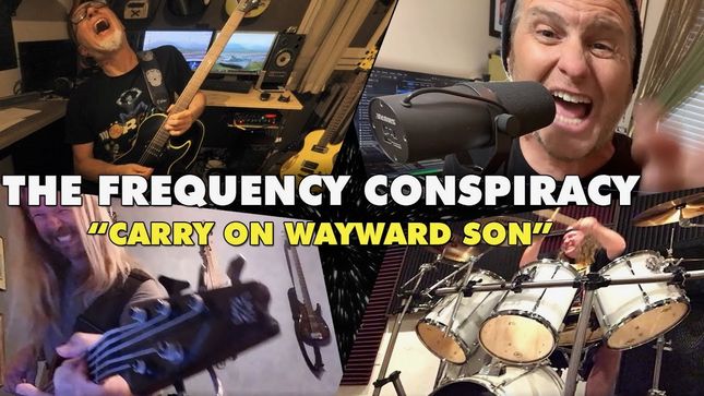 THE FREQUENCY CONSPIRACY Feat. Members Of LAST IN LINE, TYKETTO, 24-7 SPYZ And MÖRGLBL Cover KANSAS Classic "Carry On Wayward Son"; Video