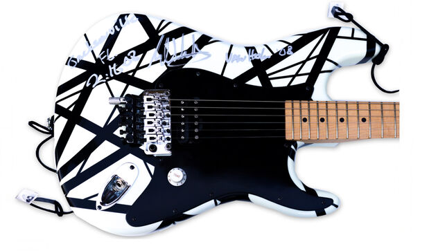 EDDIE VAN HALEN's Personally Designed, Stage Played & Signed Guitar Sells For $37,500 At Auction
