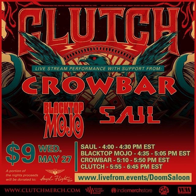 CLUTCH Launch Video Trailer For Virtual Concert With CROWBAR