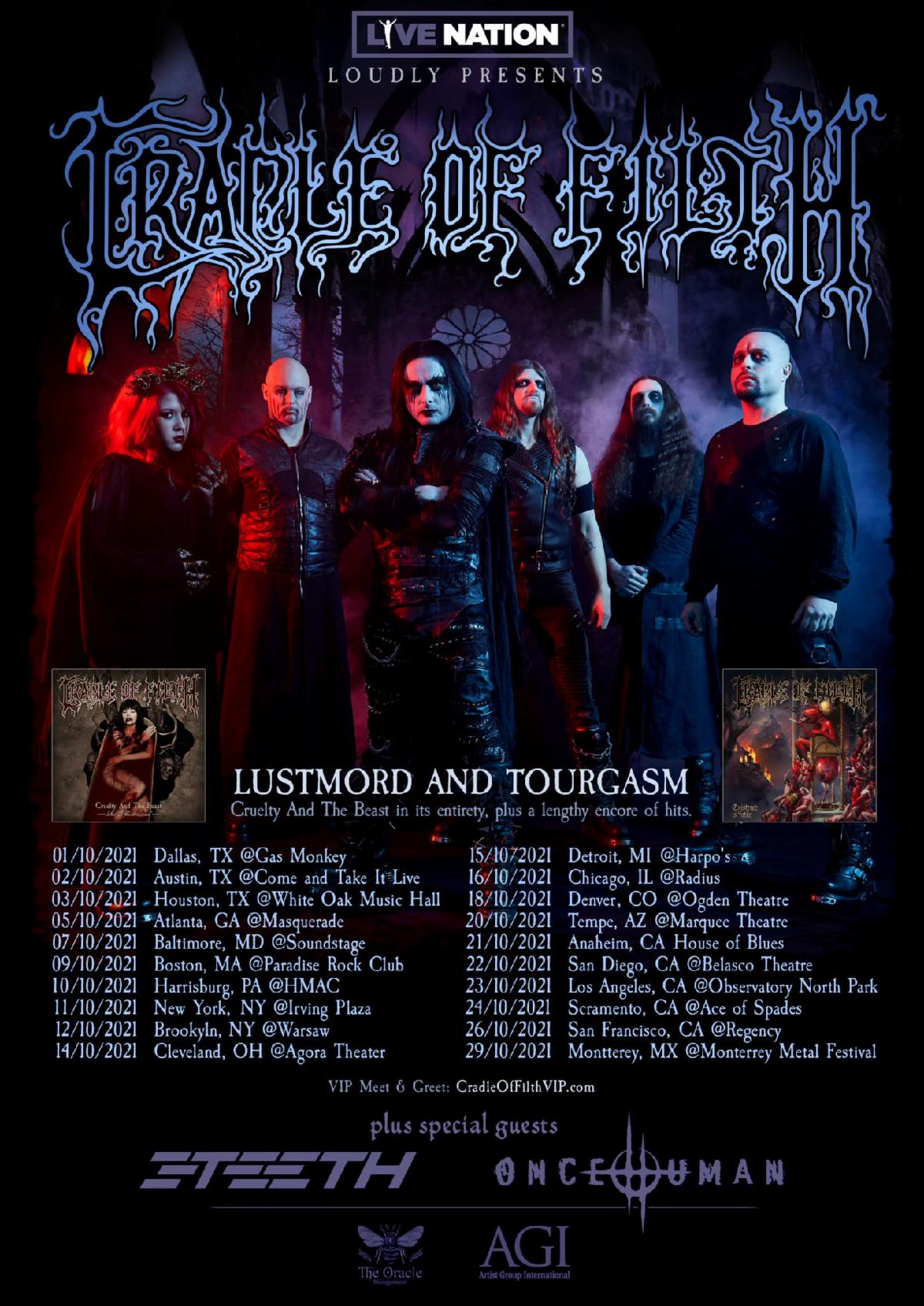 CRADLE OF FILTH Makes North American Return with Lustmord And Tourgasm ...