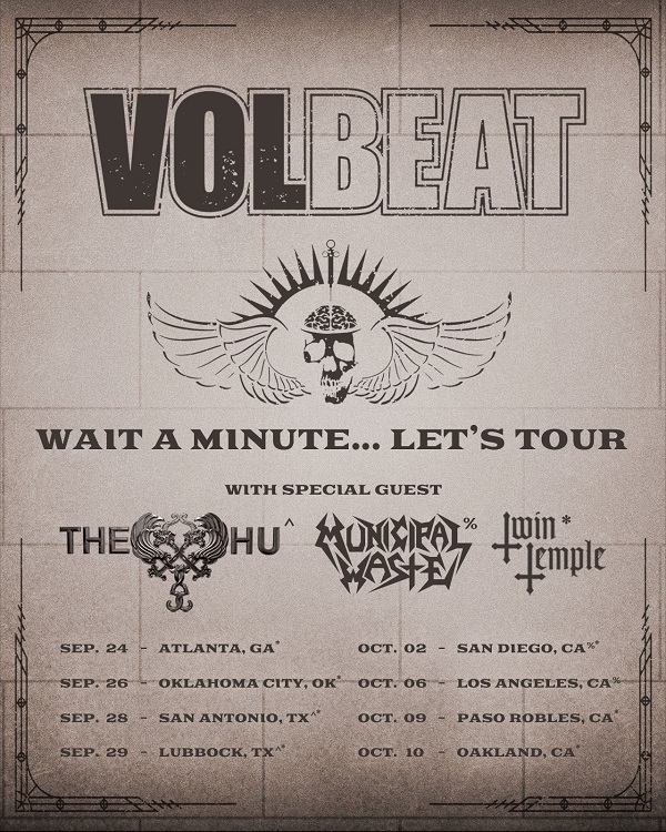 VOLBEAT To The US With THE HU, MUNICIPAL WASTE, TWIN TEMPLE - BraveWords