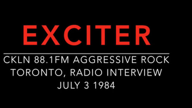 EXCITER - Rare 1984 Toronto Radio Interview Surfaces; Audio