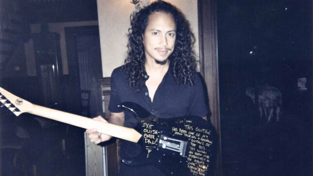 METALLICA - KIRK HAMMETT's Signed Glow In The Dark "Ouija Board" Guitar At Auction; Estimated To Fetch $300,000 - $350,000