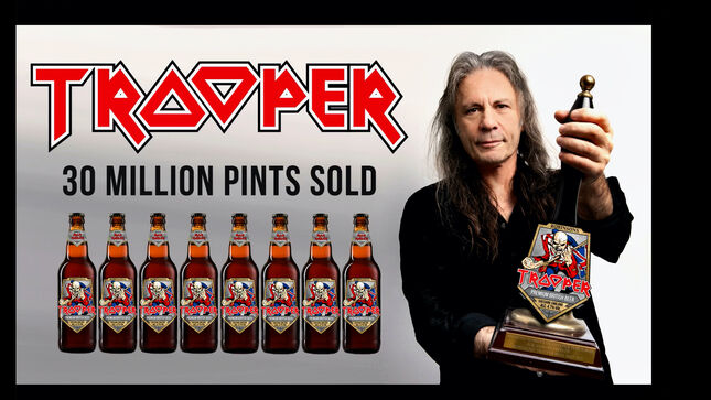 IRON MAIDEN's Trooper Marks 8th Birthday With 30 Million Pints Sold; Video