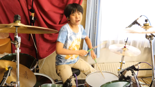Japanese 11 Year-Old Drum Prodigy YOYOKA Performs LED ZEPPELIN Classic "Achilles Last Stand"