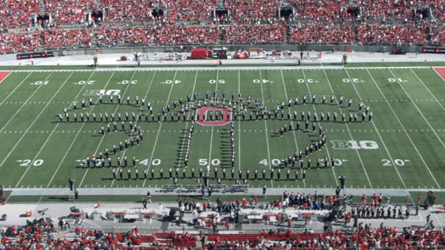 Ohio State University Marching Band Pays Tribute To RUSH During Halftime Show Performance (Video)