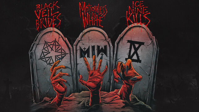 MOTIONLESS IN WHITE, BLACK VEIL BRIDES & ICE NINE KILLS Announce Trinity Of Terror Triple Co-Headline Tour