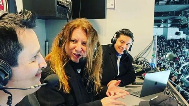 STEELHEART / LIZZY BORDEN Bassist MARTEN ANDERSSON Does Play-By-Play Commentary At Los Angeles Kings Hockey Game