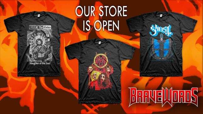 BraveWords Merch Store Now Features JUDAS PRIEST, IRON MAIDEN, MEGADETH, MOTÖRHEAD, EMPEROR Swag And More!