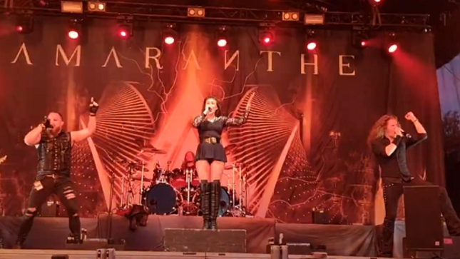 AMARANTHE Perform For The First Time With Former SONIC SYNDICATE Vocalist RICHARD SJUNNESSON; Fan-Filmed Video From Finland's Tuhdimmat Tahdit 2022 Streaming 