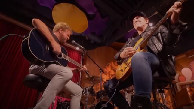 JOURNEY Guitarist NEAL SCHON Jams With SAMMY HAGAR At The Record Plant On Rock & Roll Road Trip
