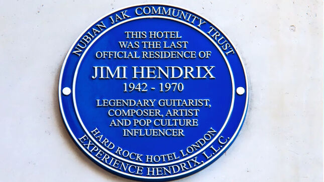 London Honours JIMI HENDRIX With Second Historical Blue Plaque; Presentation Video With JEFF BECK & CHRISTONE 'KINGFISH' INGRAM Streaming