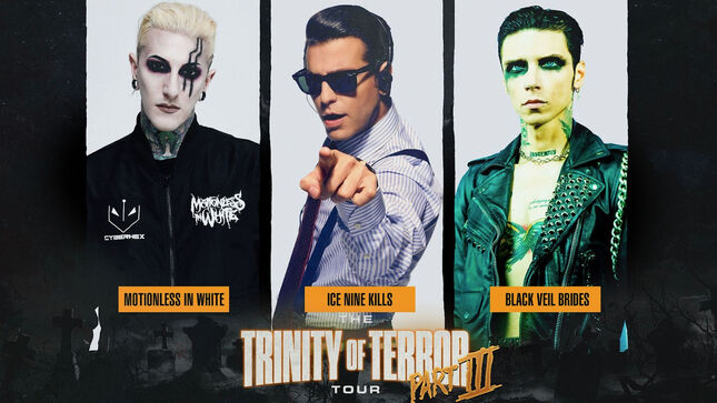 MOTIONLESS IN WHITE, BLACK VEIL BRIDES, ICE NINE KILLS Announce Additional Trinity Of Terror Tour Dates