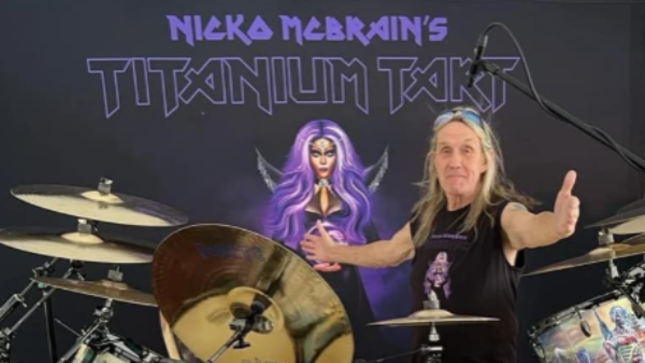 NICKO McBRAIN Performs IRON MAIDEN Classics With TITANIUM TART At Rock N' Roll Ribs 13th Anniversary Charity Event; Fan-Filmed Video And Vlog Available