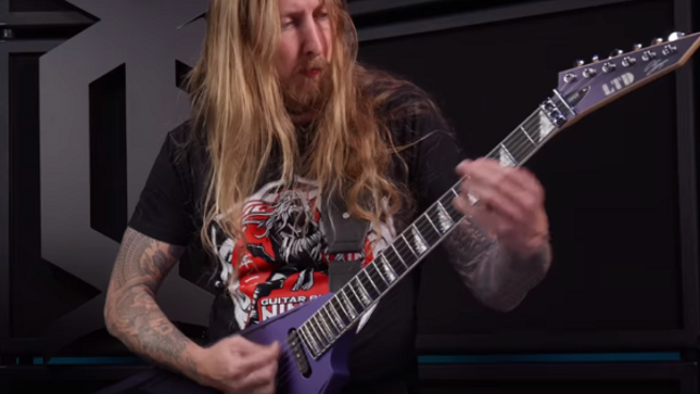 THE HAUNTED Guitarist OLA ENGLUND Test Drives CHILDREN OF BODOM Frontman ALEXI LAIHO's Guitar Gear (Video)