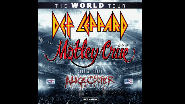 DEF LEPPARD And MÖTLEY CRÜE Announce US Dates For "The World Tour 2023" With Special Guest ALICE COOPER