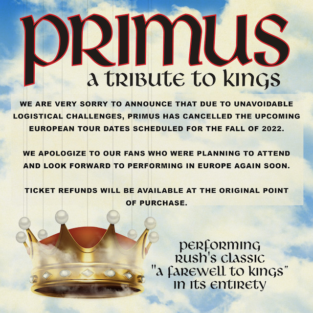 primus european tour cancelled