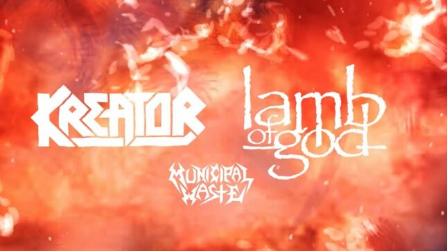 KREATOR’s State Of Unrest Tour With LAMB OF GOD, MUNICIPAL WASTE Begins In February; New Trailer Streaming 