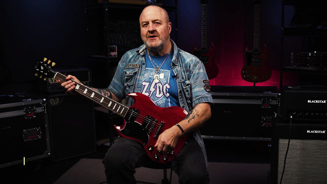 Original GRIM REAPER Guitarist NICK BOWCOTT Teaches You How To Play AC/DC's "Rock And Roll Ain't Noise Pollution"; Video