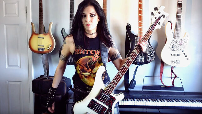 Bassist BECKY BALDWIN Performs Playthrough Of MERCYFUL FATE's "Doomed By The Living Dead"; Video