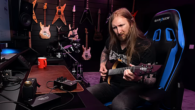 THE HAUNTED Guitarist OLA ENGLUND Test Drives MONUMENTS' JOHN BROWNE Signature Schecter TAO-6 Guitar (Video)