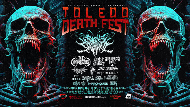 SIGNS OF THE SWARM, THE CONVALESCENCE, CASKET ROBBERY, SUMMONER'S CIRCLE On Board For This Weekend's Toledo Death Fest; Performance Schedule Revealed