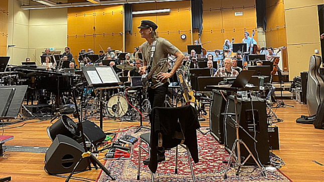 STEVE VAI Shares Behind-The-Scenes Look At Live Rig For 2023 Bridge Guitar Festival From Rehearsals With METROPOLE ORKEST