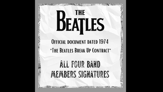 THE BEATLES - Signed Document That Officially Ended The Band Expected To Sell For $500,000 At Auction