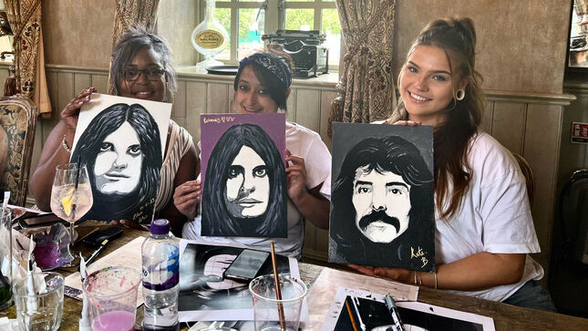 BLACK SABBATH - More Than A Dozen Would-Be Artists Attend "Sip And Paint" Event; Video
